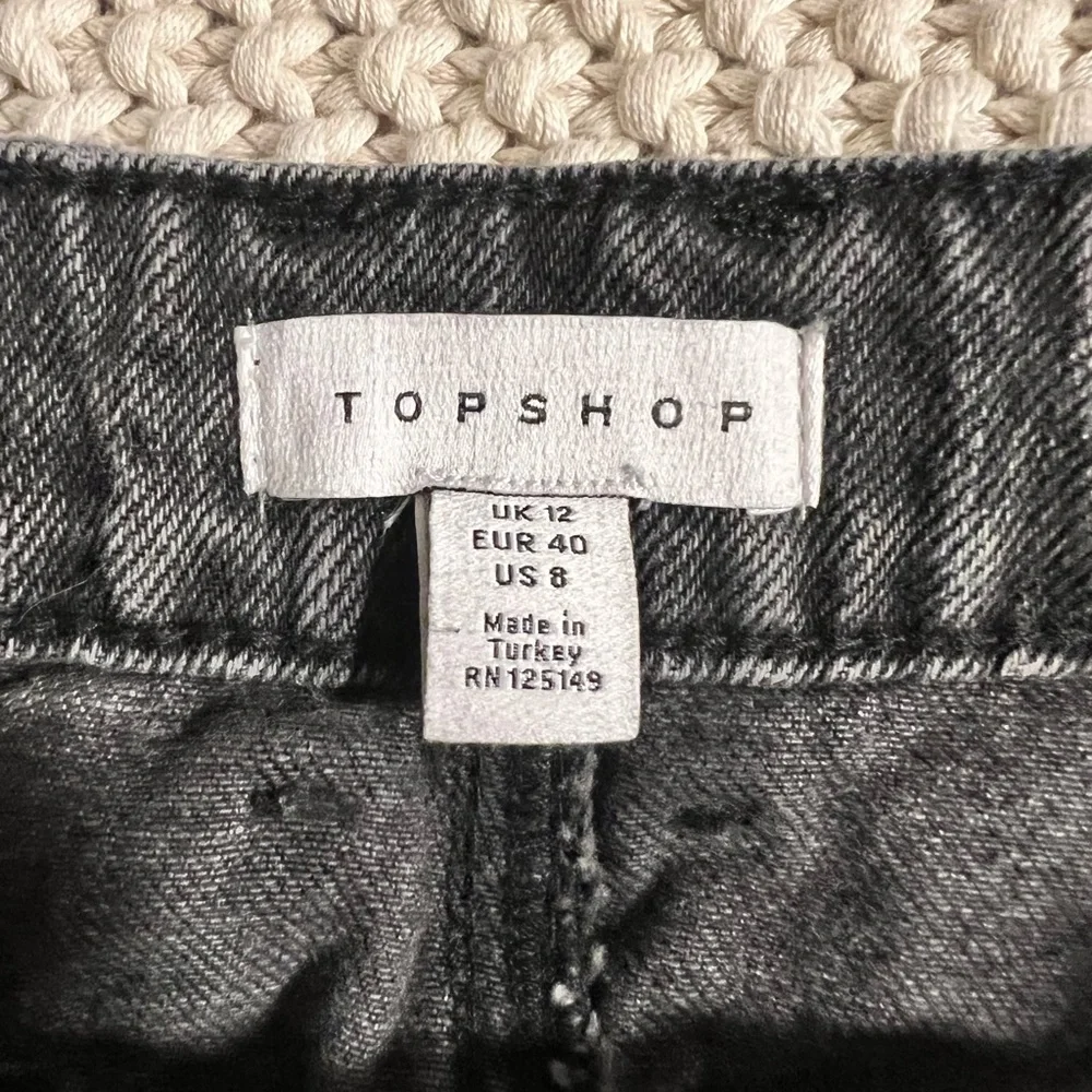 Topshop High Waist Denim Mini Skirt